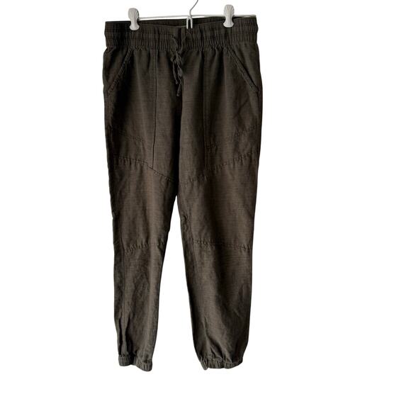 Lucky Brand Small Brown Linen Cotton Jogger Pull On Pants Lightweight - Picture 1 of 10